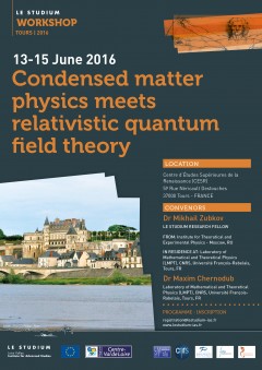 Condensed matter physics meets relativistic quantum field theory Condensed matter physics meets relativistic quantum field theory
