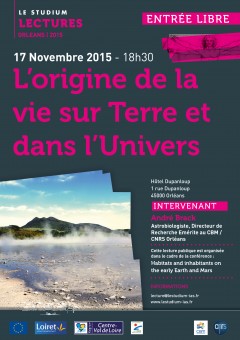 L’origine de la vie sur Terre et dans l’Univers L’origine de la vie sur Terre et dans l’Univers