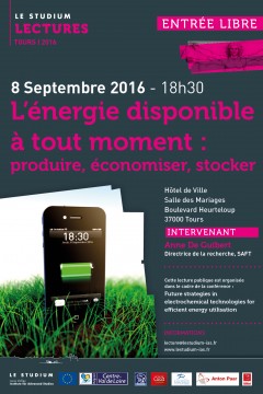 L’énergie disponible à tout moment : produire, économiser, stocker L’énergie disponible à tout moment : produire, économiser, stocker