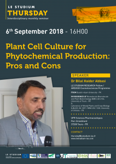 Plant Cell Culture for Phytochemical Production: Pros and Cons Plant Cell Culture for Phytochemical Production: Pros and Cons