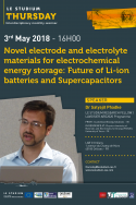 Novel electrode and electrolyte materials for electrochemical energy storage: Future of Li-ion batteries and Supercapacitors