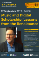 Music and Digital Scholarship: Lessons from the Renaissance