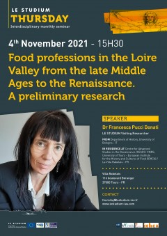 Food professions in the Loire Valley from the late Middle Ages to the Renaissance. A preliminary research 