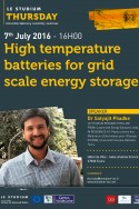High temperature batteries for grid scale energy storage